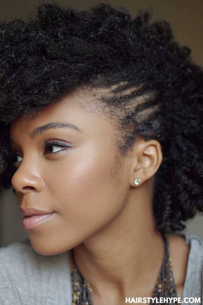 Side Part Afro