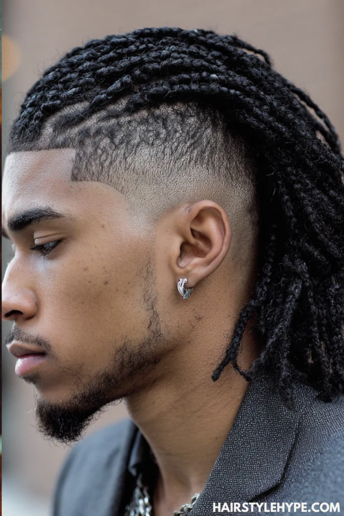 Side-Part Braids