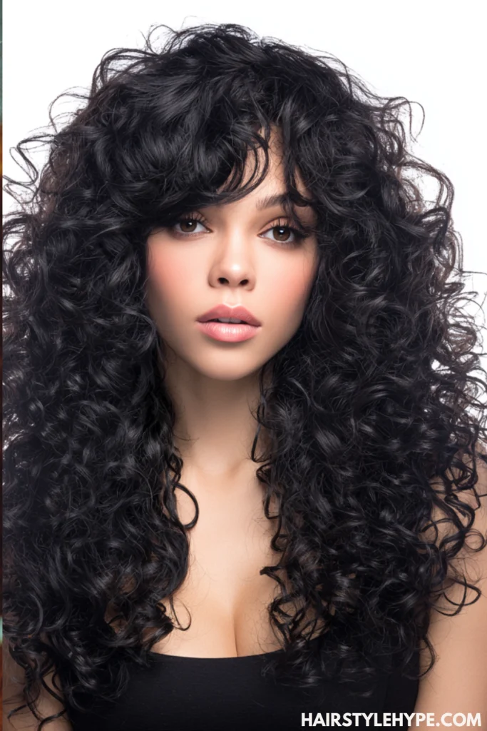 Side Part Curly Wig