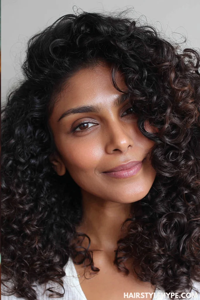 Side-Parted Curls