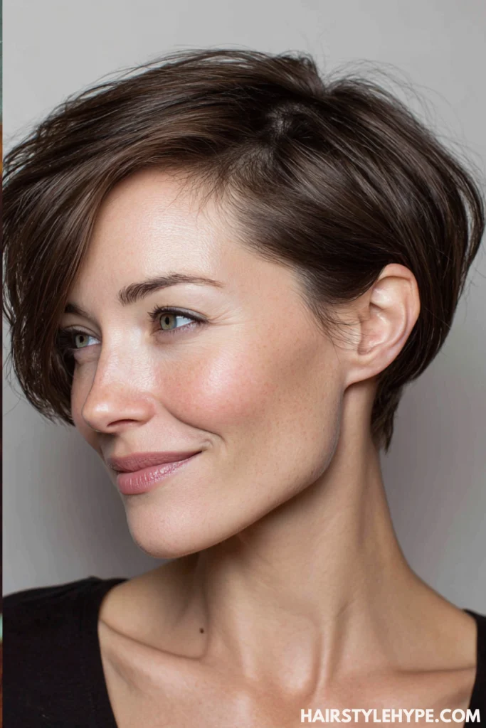 Side-Parted Pixie