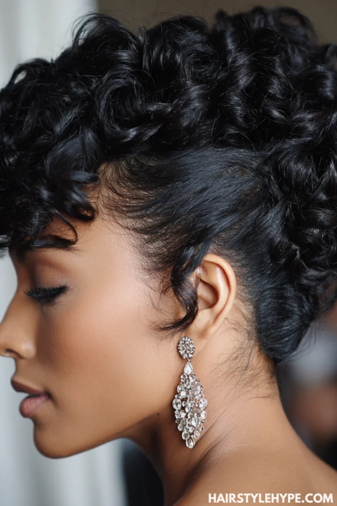 Slicked-Back Curls