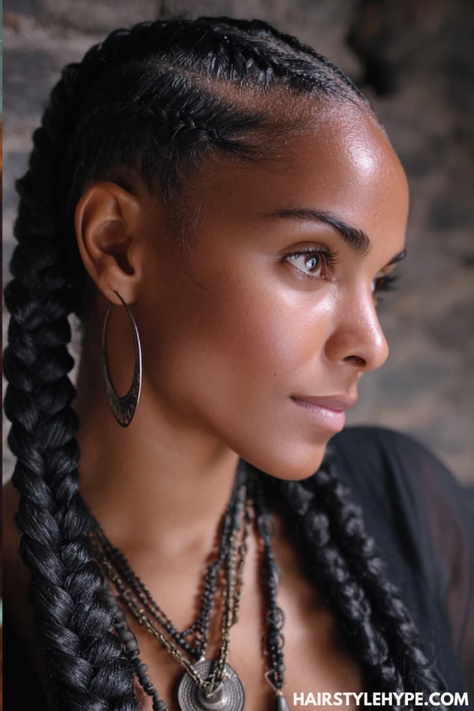 Straight Back Cornrows