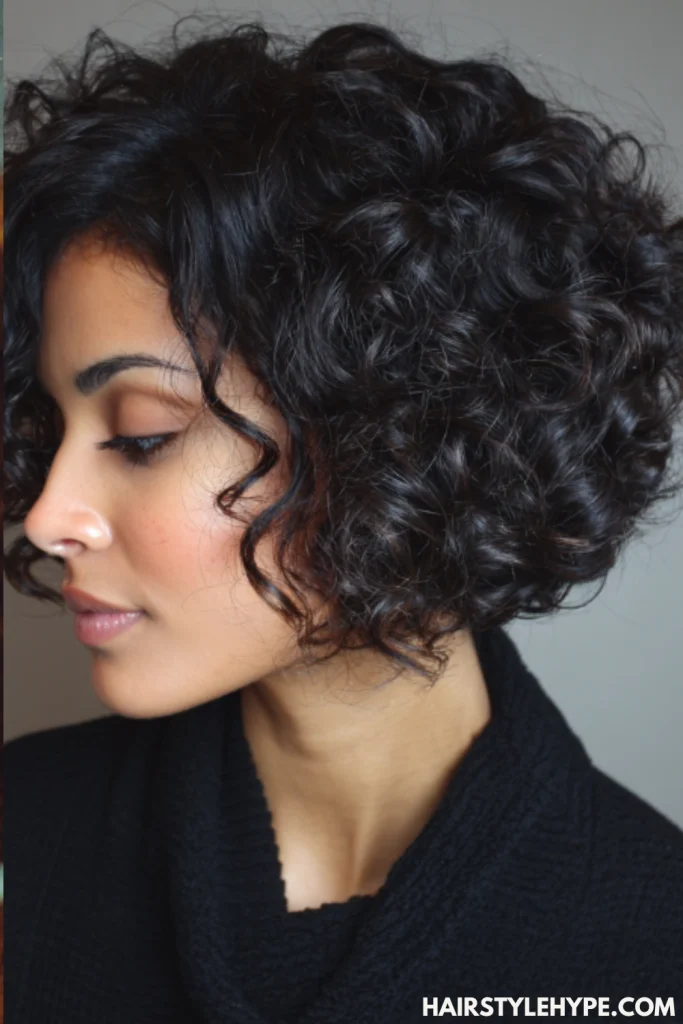 Tapered Curly Bob
