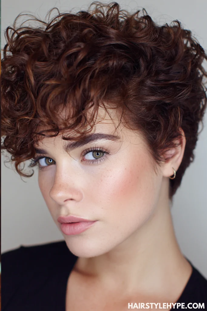 Tapered Pixie with Defined Curls