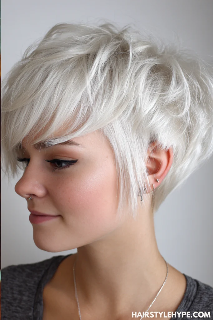 Textured Kitty Cut for Thick Hair