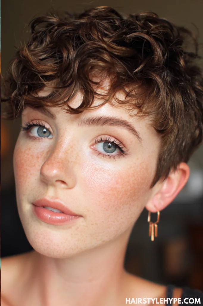 Tight Coil Pixie Cut