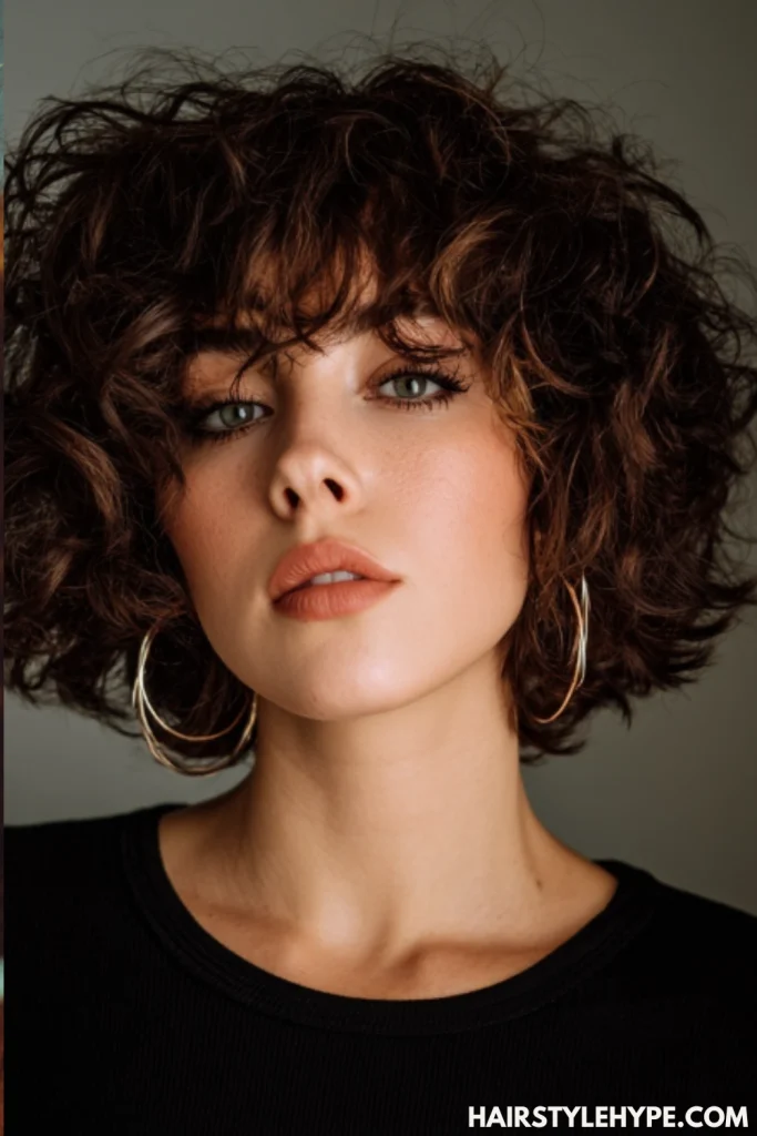 Tousled Curly Bob