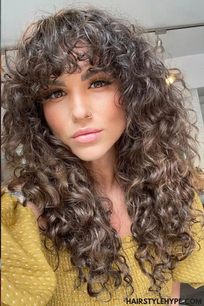 Twisted Bangs with Curls