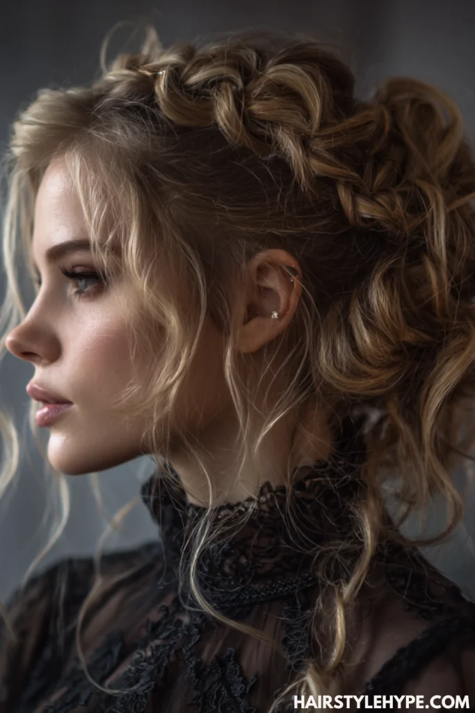 Twisted Crown with Curls