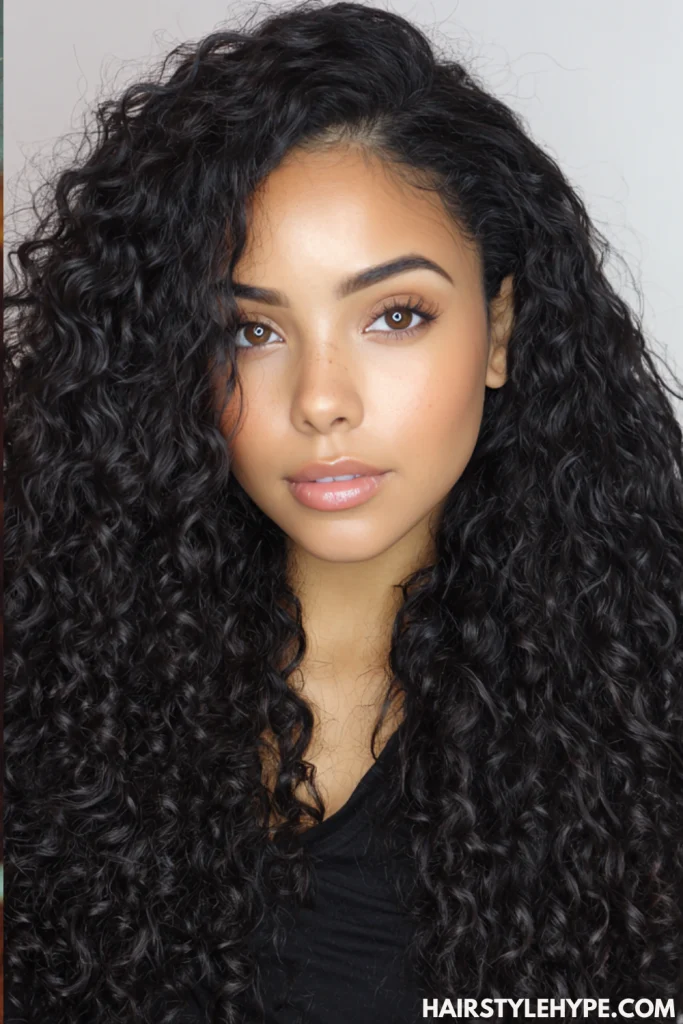 V-Part Curly Wig