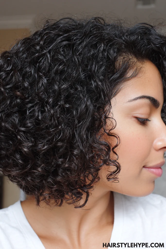 Wash-and-Go Curly Bob