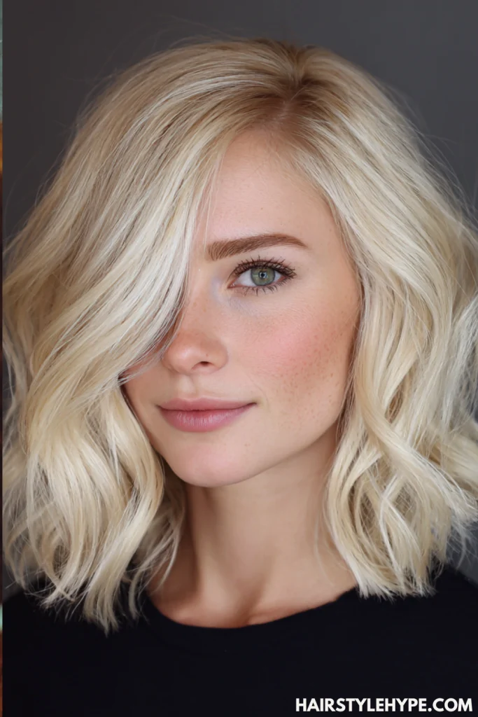 Wavy Butter Blonde Lob
