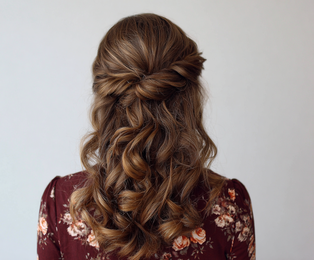 Twisted Front with Loose Curls