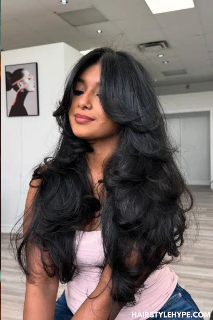  Black Wavy Kitty Cut