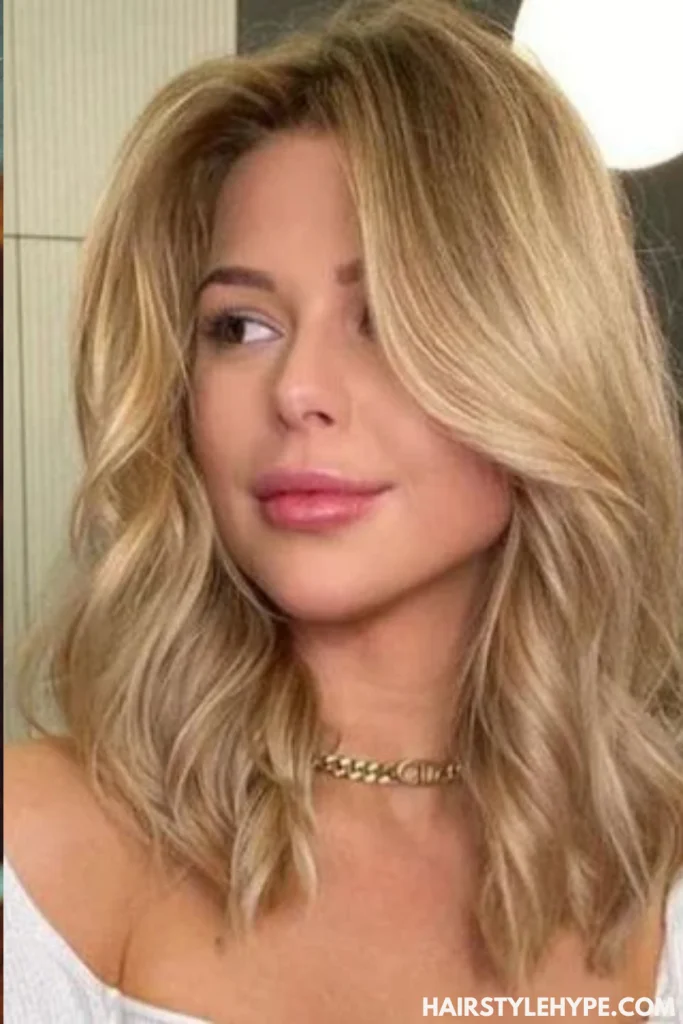  Blonde Kitty Cut with Curtain Bangs