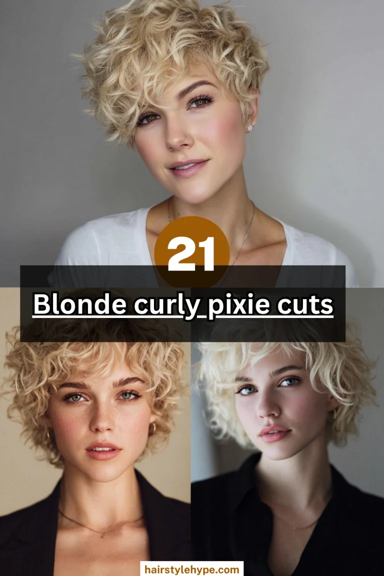 Blonde curly pixie cuts