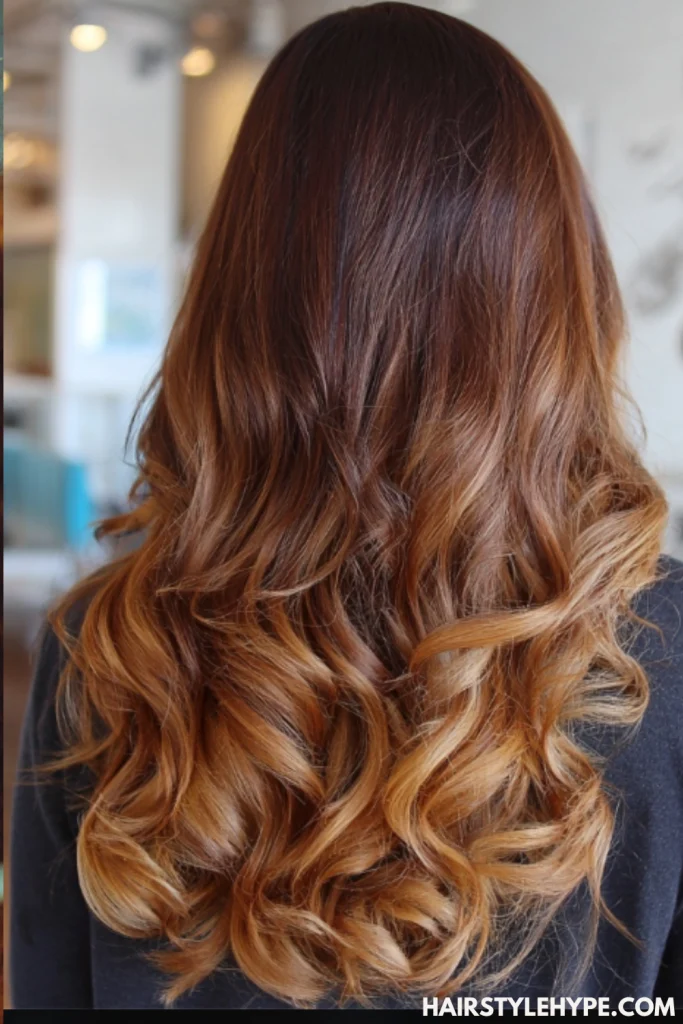 Brown to Caramel Ombre Octopus Cut