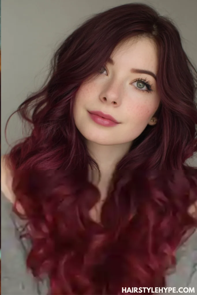 Burgundy to Red Ombre