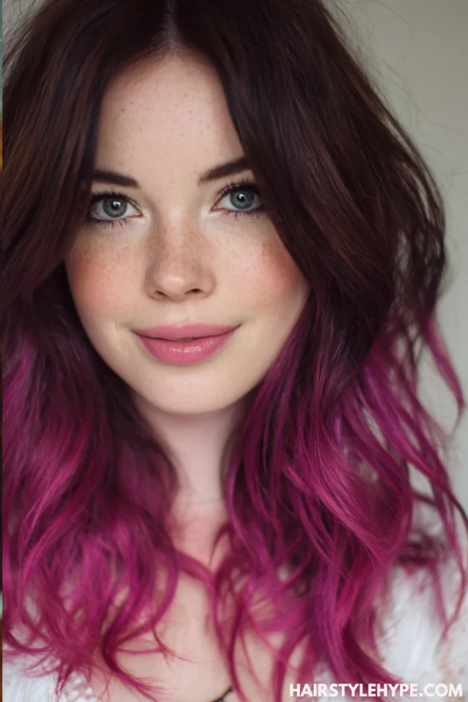 Cherry Black to Magenta Ombre