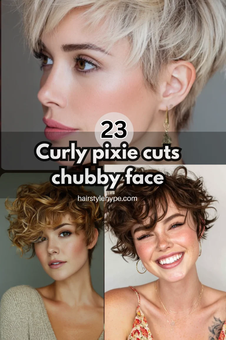 Curly pixie cuts chubby face