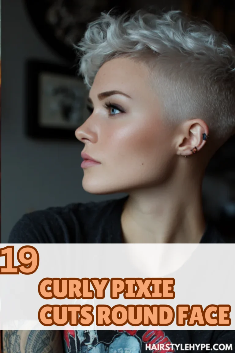 Curly pixie cuts round face