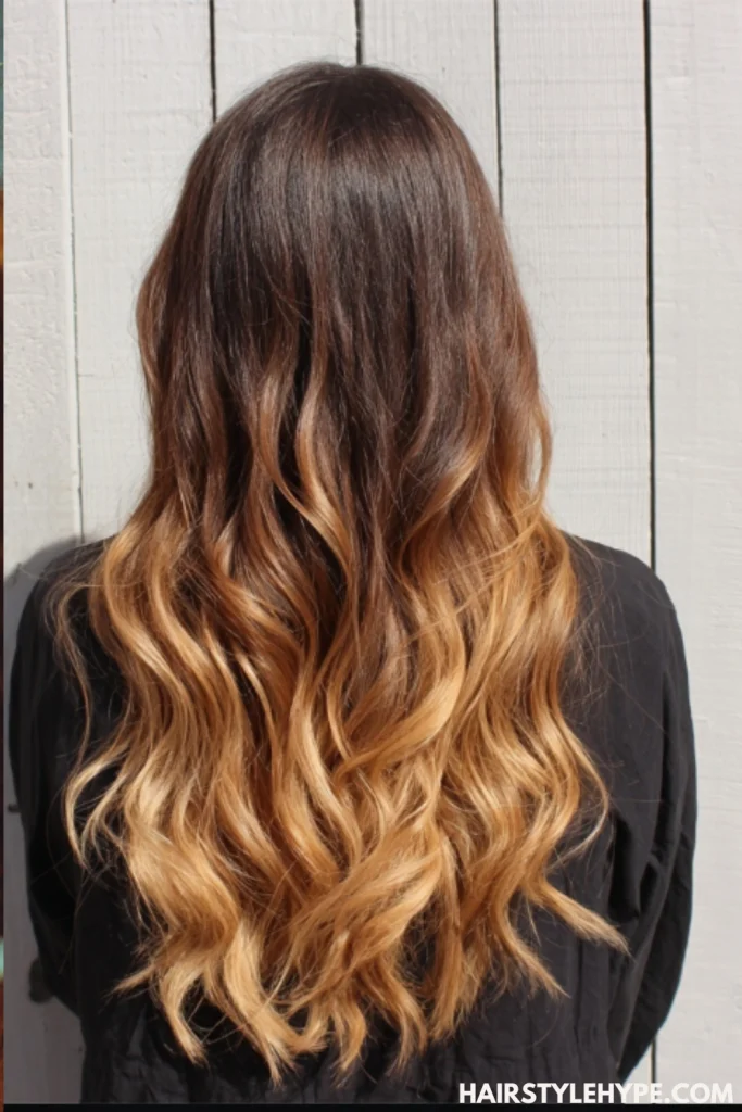 Dark Chocolate to Honey Blonde Ombre