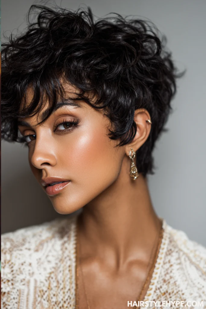 Layered Curly Pixie