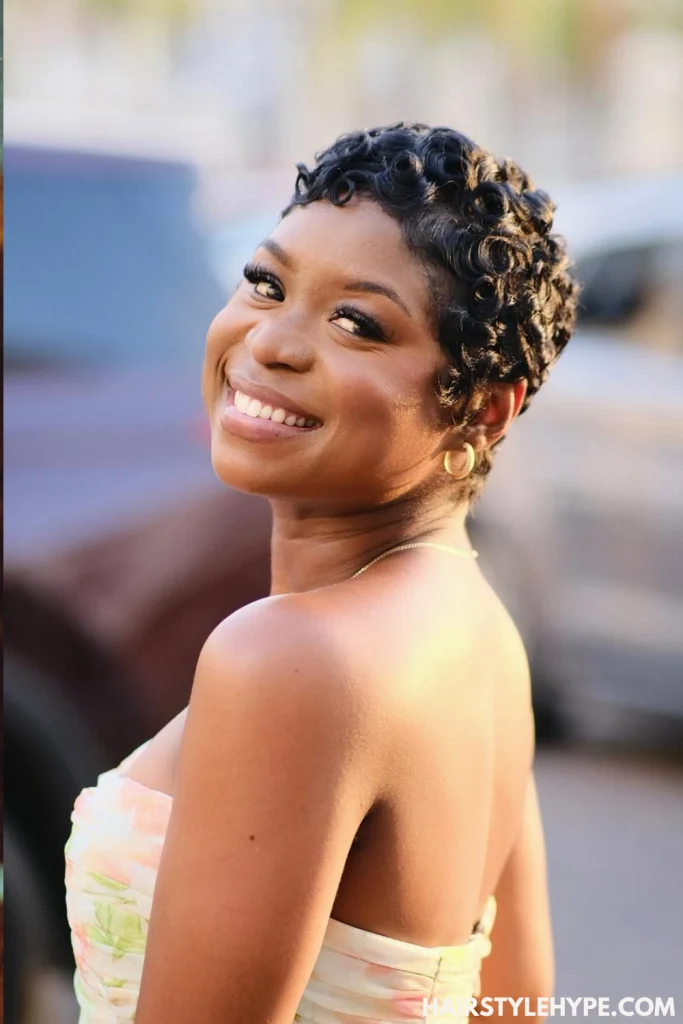 Layered Curly Pixie Wig