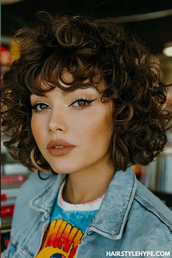  Messy Curly Kitty Cut