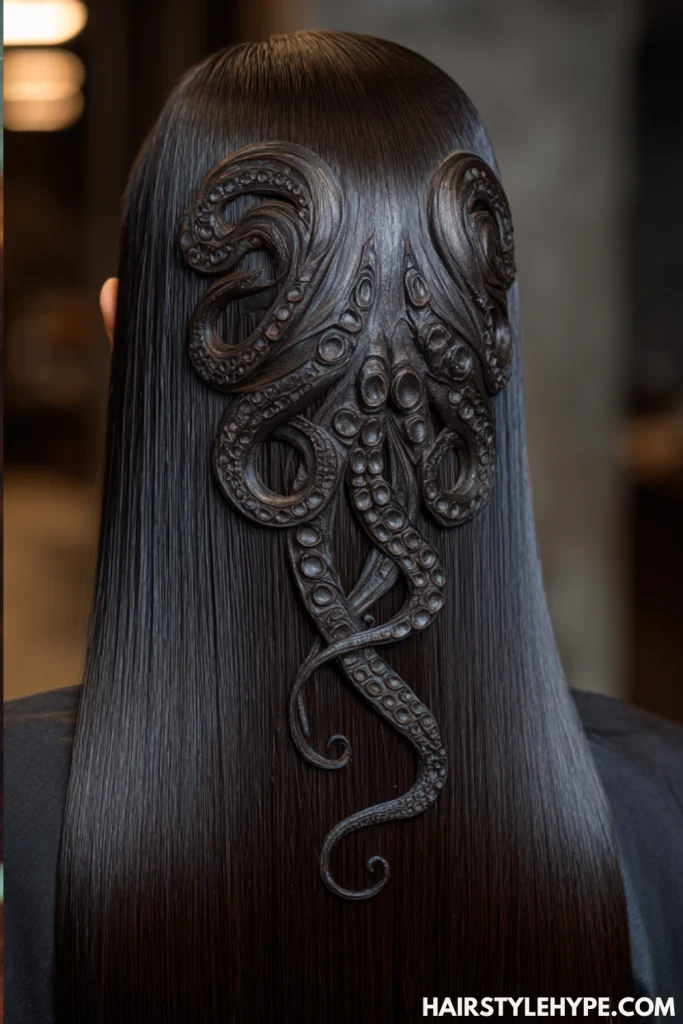 Octopus Cut on Straight Hair