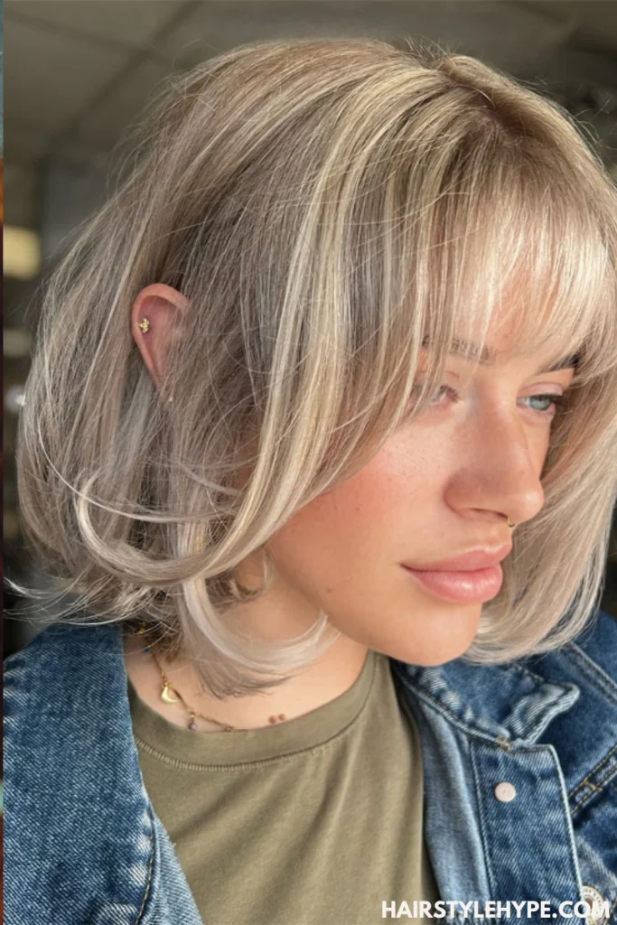 Old Money Bob with Voluminous Bangs