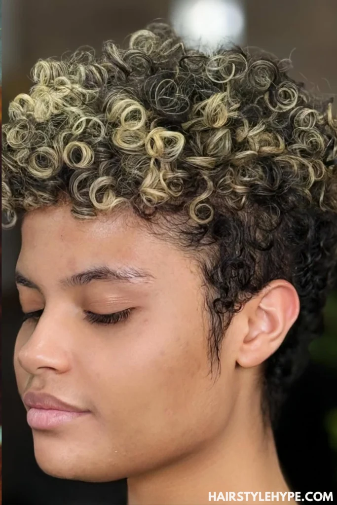 Ombre Curly Pixie Wig