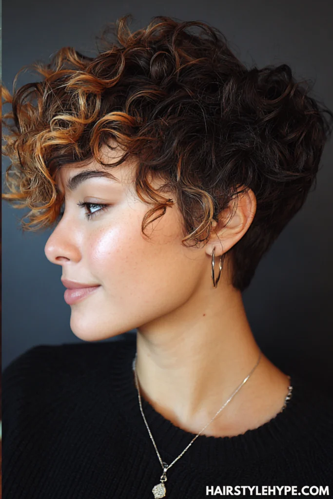 Sculpted Curly Pixie