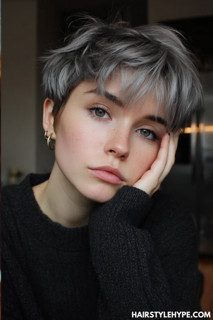 Short Kitty Cut with Volume