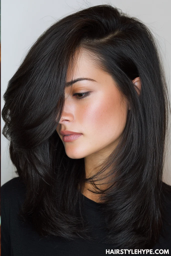 Side Part with Curtain Layers