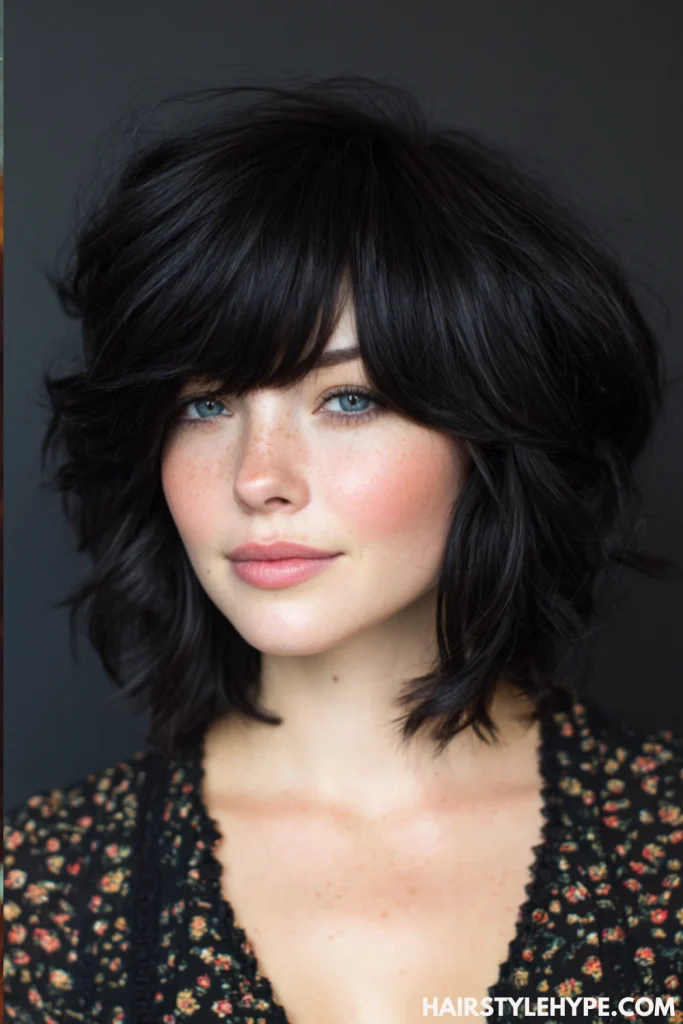 Side-Swept Bangs Kitty Cut