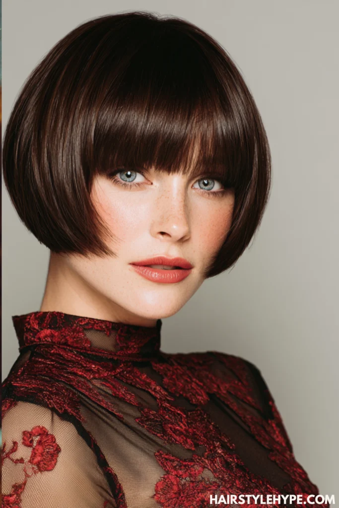  Sleek Straight Kitty Cut