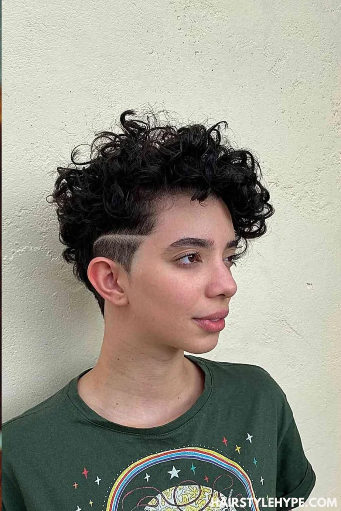 Tapered Cute Curly Pixie Cut