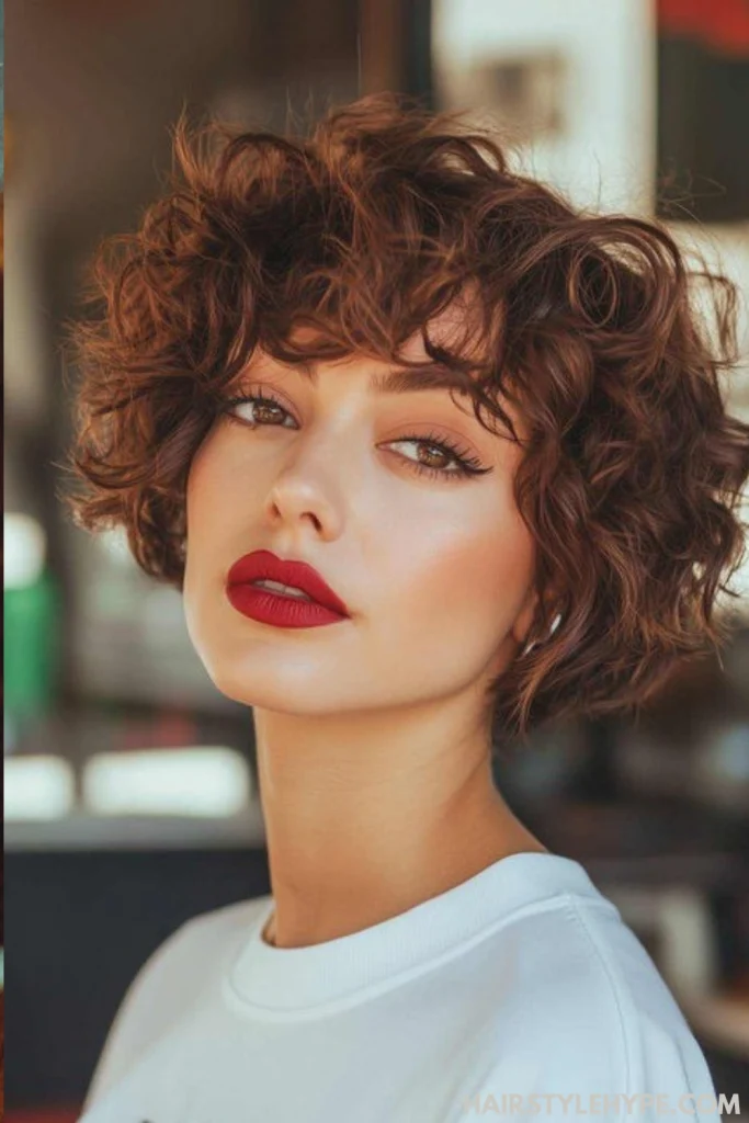 Tousled Curly Pixie Cut