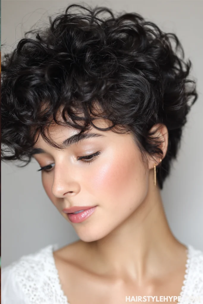 Voluminous Pixie for Tight Curls