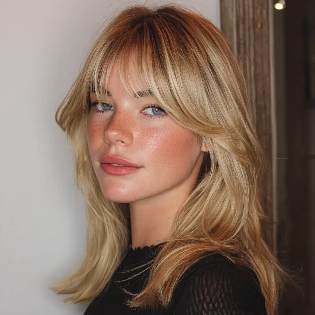  90s Blowout with Curtain Bangs
