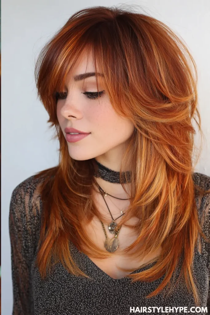  Layered Kitty Cut with Side Part