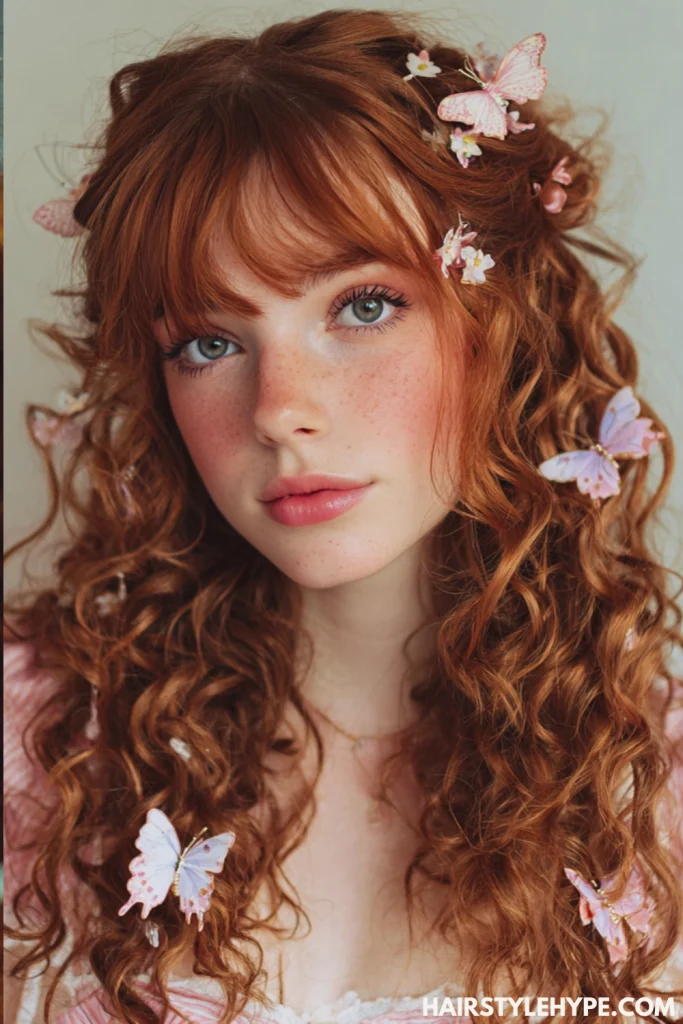  Butterfly Clip Curly Hairstyles