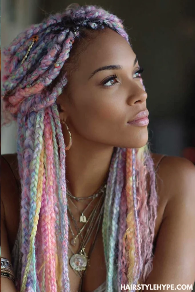 Colored Box Braids