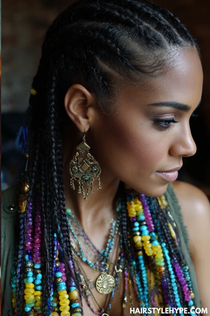 Cornrows with Beads