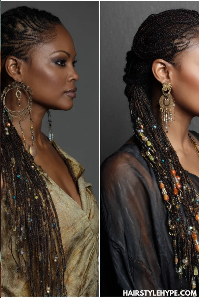 Cornrows with Zig-Zag Parts