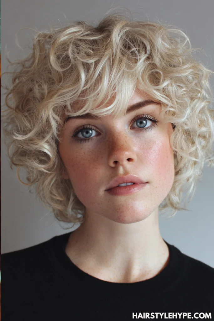  Curly Blonde Kitty Cut
