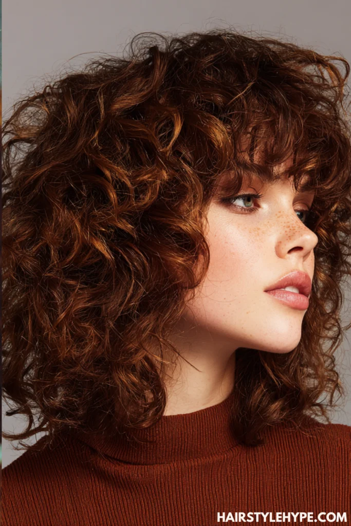  Curly Kitty Cut with Curtain Bangs