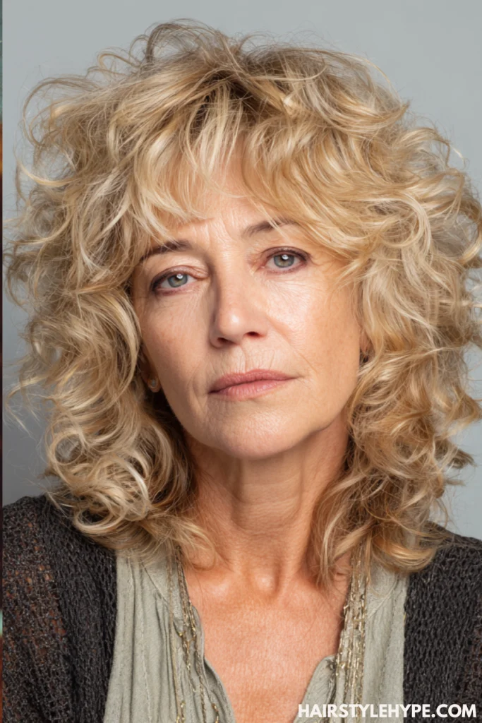 Curly Shag for Older Women